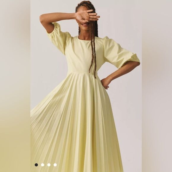 Beatrice .b Pleated Dress Anthropologie Size Small - Picture 3 of 10